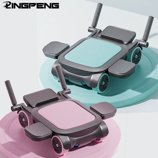 Abdominal Wheel Exerciser 4 Wheel Design Slider Abdominal Workout Wheel Automatic Rebound Antislip Home Gym Fitness Equipment